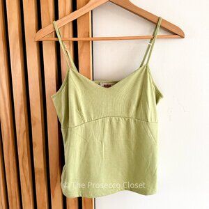 Y2K Route66 Green Camisole with Built In Shelf (M)